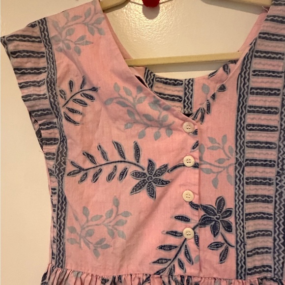 Reyn Spooner Pink and Blue Floral Vintage Tropical Hawaiian Maxi Dress sz Small - Picture 3 of 7